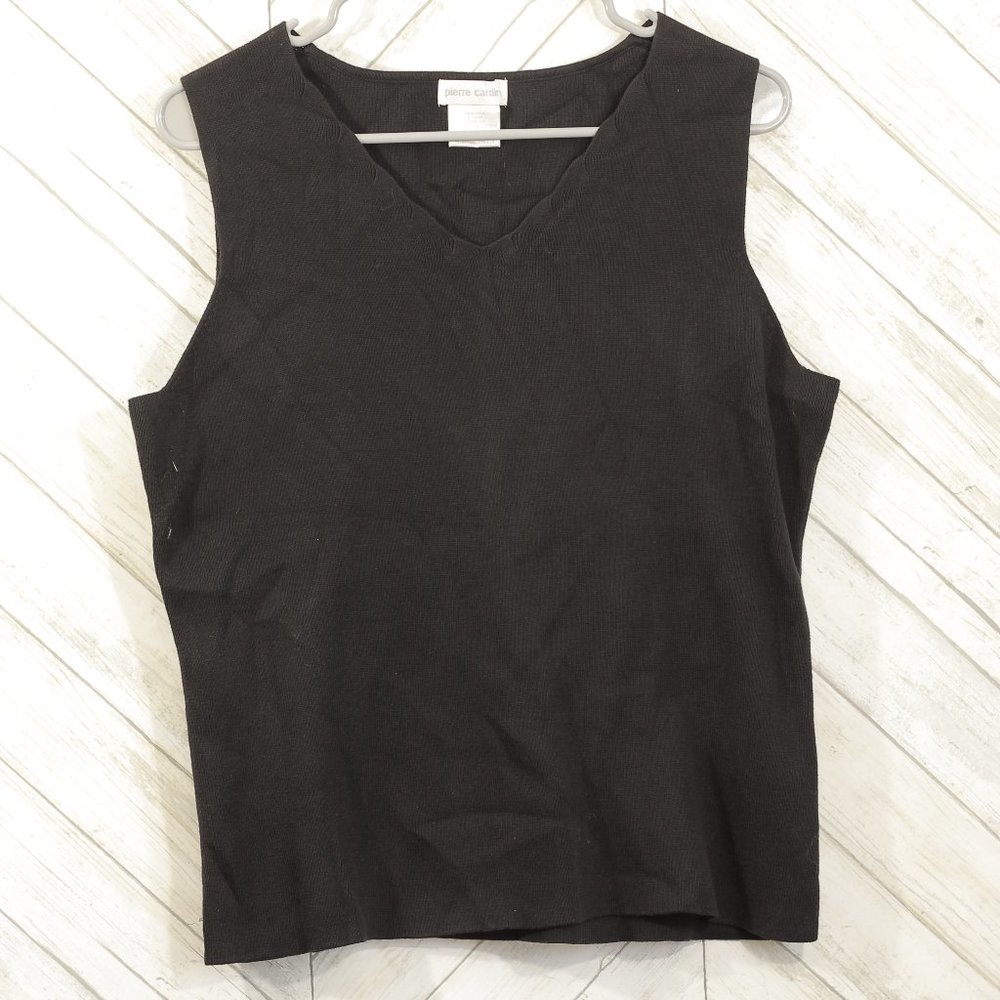 Pierre Cardin black sweater vest Size XL